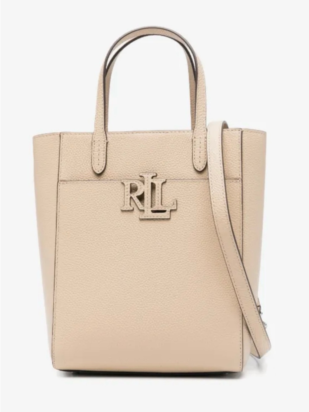 Ralph Lauren Pebbled Leather small
 Cameryn tote in Beige